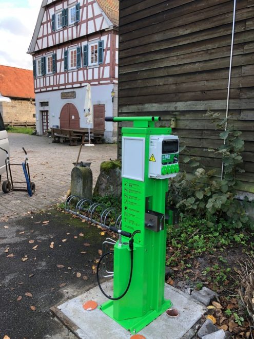 Radstation am Eschelhof. Foto: Roland Luther