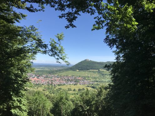 Auf dem Gustav-Strömfeld-Weg: Blick zur Burg Hohenneuffen, Foto_Ute Dilg